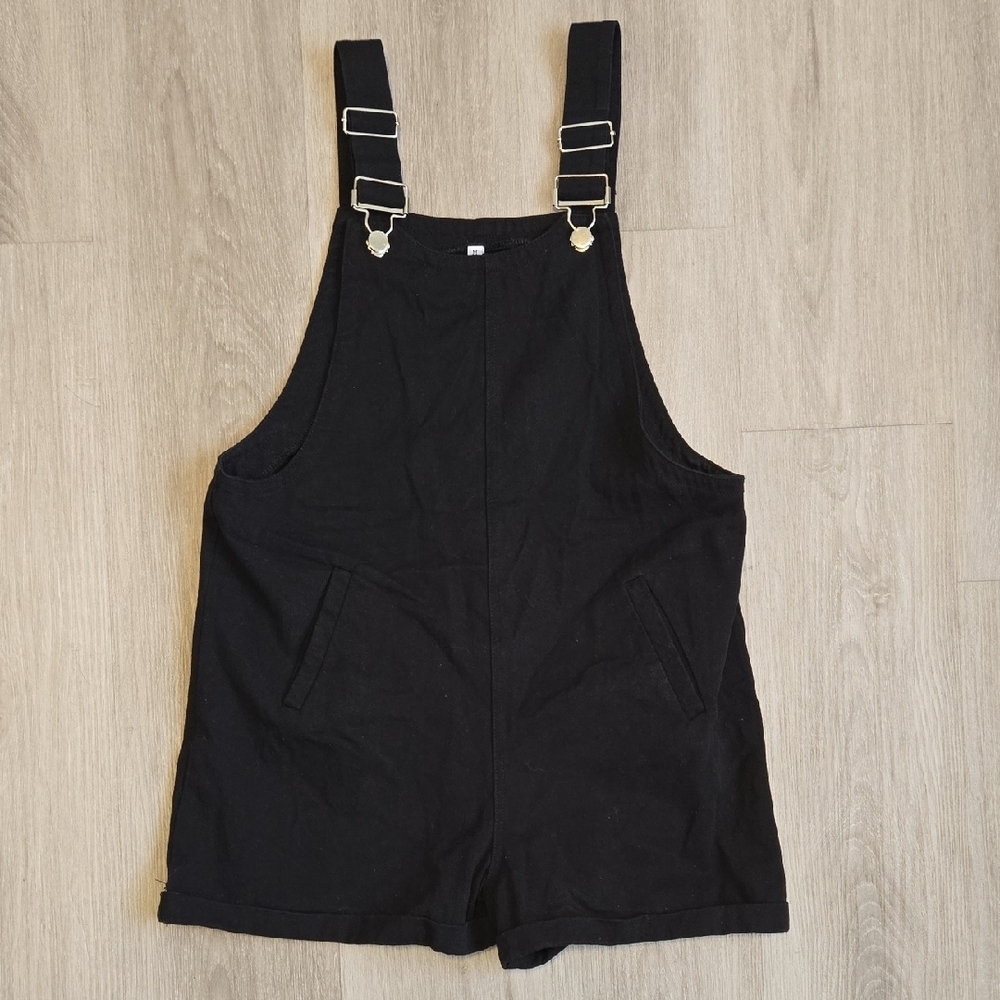 Black Overalls with Buckle Straps